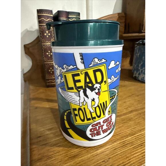 Big Dog Other - VTG Big Dog Lead, Follow, or Get Out of the Way Mug Coffee Hot Or Cold 1990s